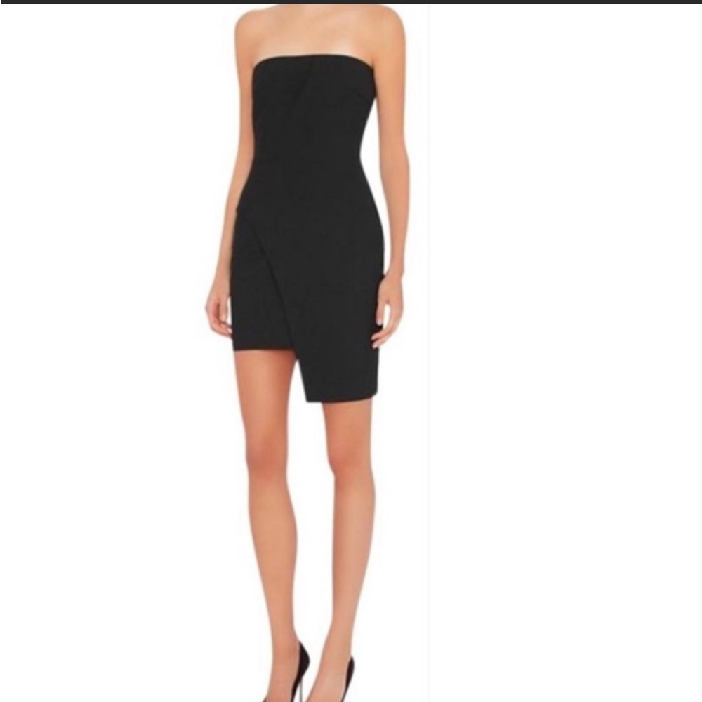 Elizabeth and James Mina Black Strapless Dress
